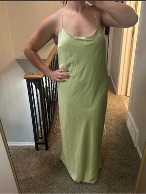 Forever 21 | Dresses | Forever 2 Green And White Vertical Stripe Maxi Dress
